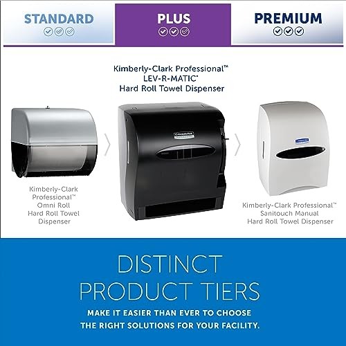 1.5 Black Paper Towel Holder Manual Dispenser Easy Roll Loading Automatic Feed