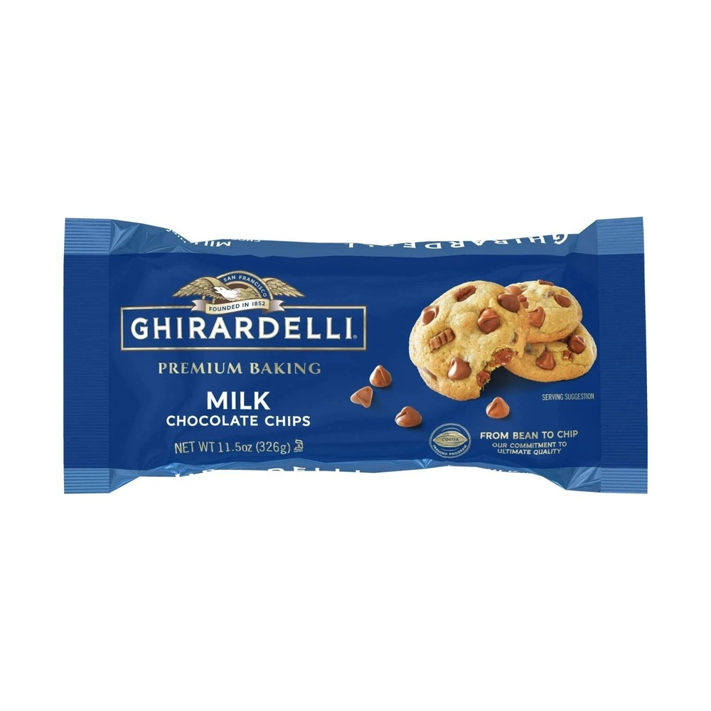 GHIRARDELLI Premium Baking Milk Chocolate Chips 11.5oz 2 PACK