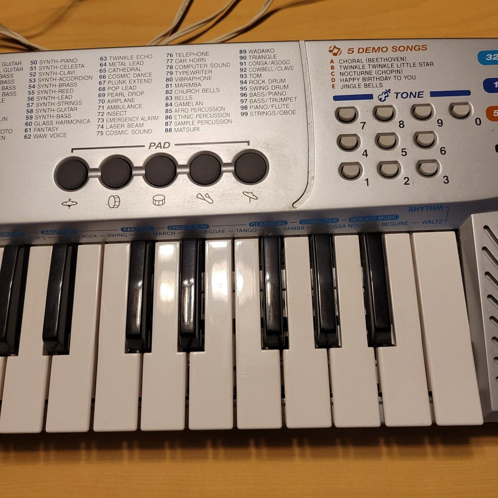 Radioshack Keyboard CK-480 Tested & Working AC Adapter Included