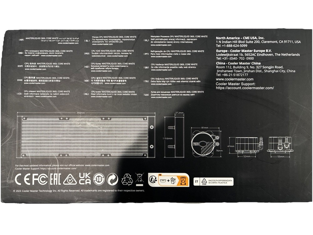 Cooler Master Case Pc White Masterbox Td500 Mesh Barebones Pc