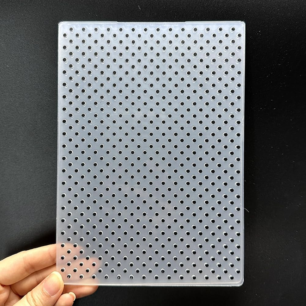 3D Plastic Embossing Folder Template Polka Dot Texture 5X7 Inch for Card Making