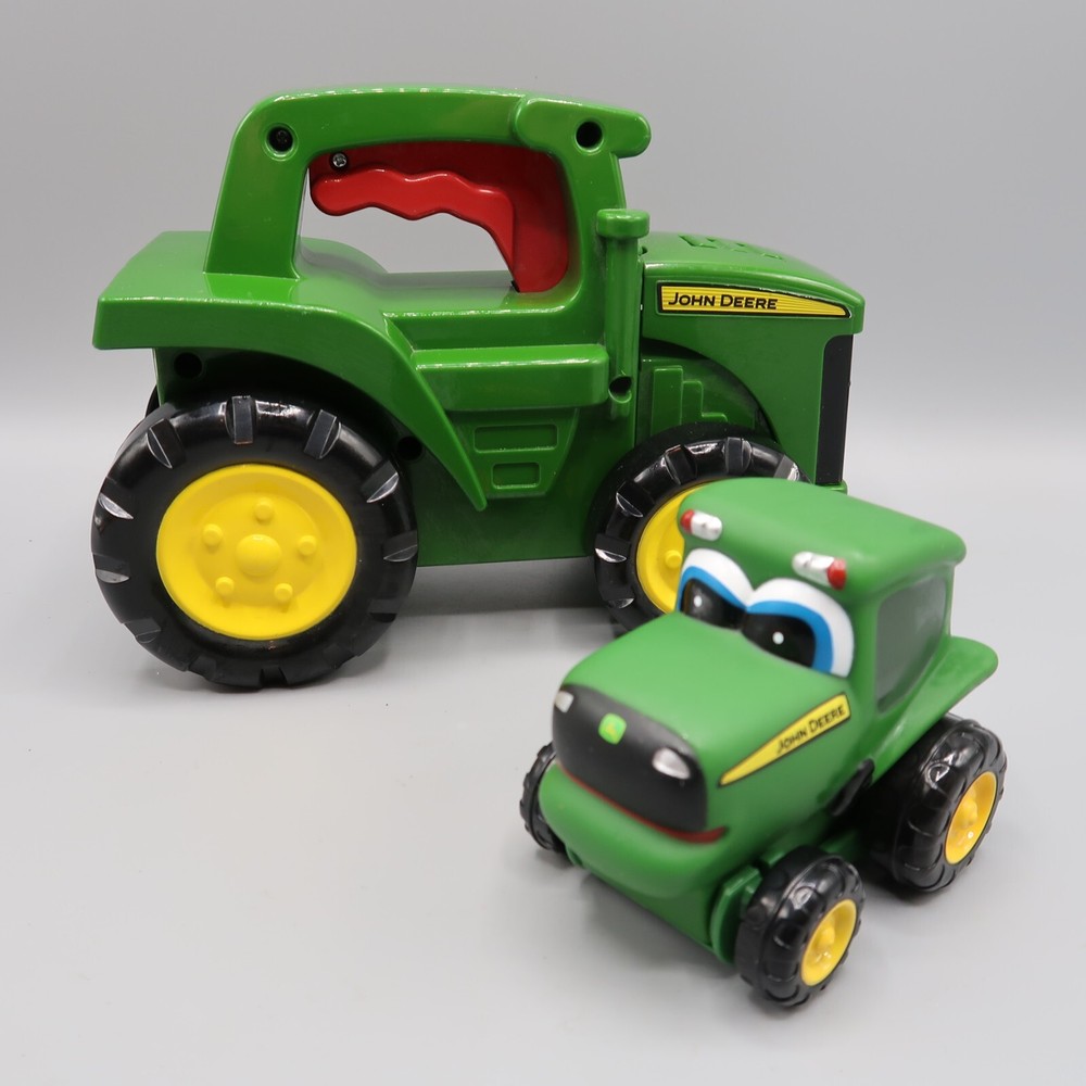 John Deere Tractor Flashlight w Engine Sounds Light & Mini Rubber Vehicle