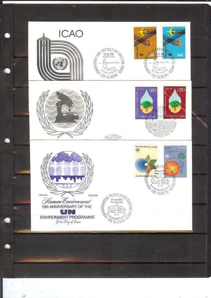 United Nations Combo FDC"s - Geneva Office - Artmaster Cachet (449)