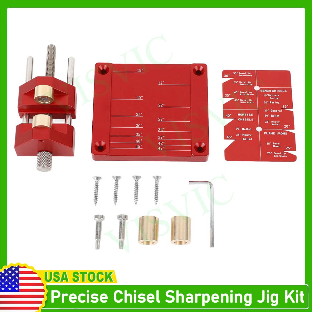 Precise Chisel Sharpening Jig Kit, Honing Guide System for Chisels and Planes US