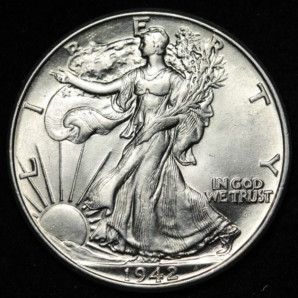 1942 Walking Liberty Half Dollar CHOICE BU UNCIRCULATED MS E959 GNM