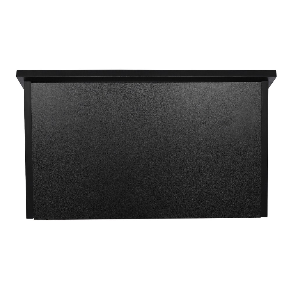 Black Tabletop Lectern with Storage for Classroom Presentations