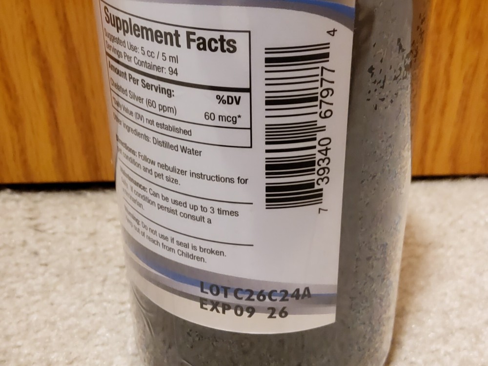 PetSilver Immune Support - Patented Chelated Silver Solution - 16 Fl Oz Sealed