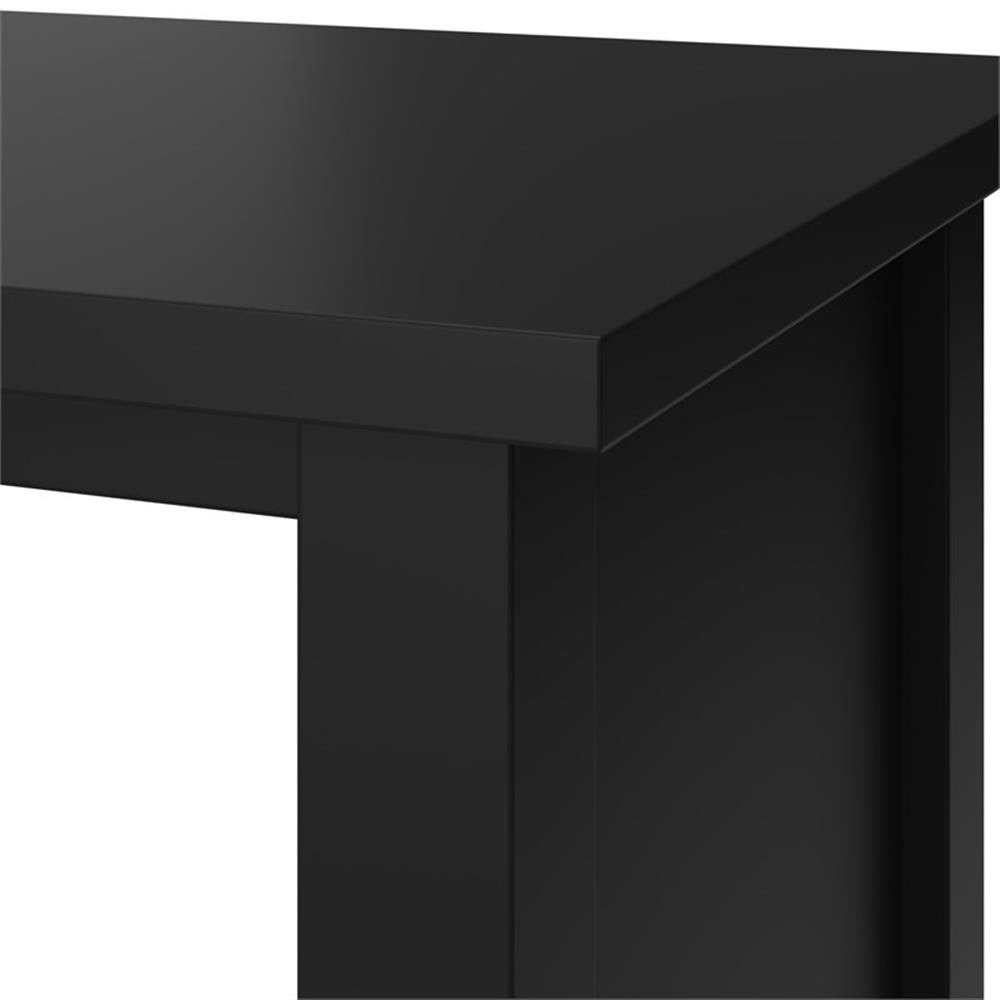 Broadview 60W L Shaped Computer Desk with Storage in Classic Black