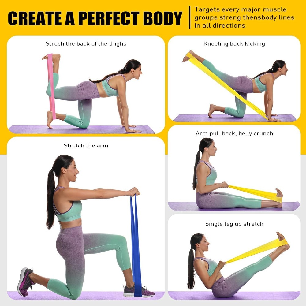 Resistance Bands, Exercise Bands, Physical Therapy Bands for Strength Training