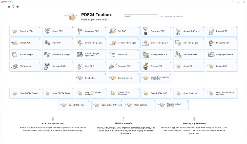 PDF 24 | PDF Creator/Editor | Windows | Manuals Included