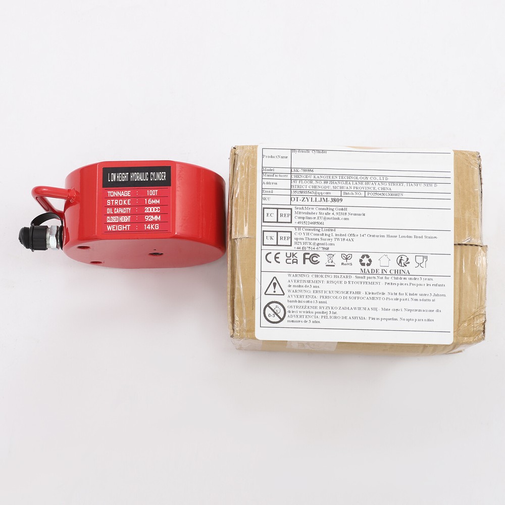 100 Ton Hydraulic Cylinder Flat Jack Ram 16mm Stroke Split Hydraulic Jack 200cc