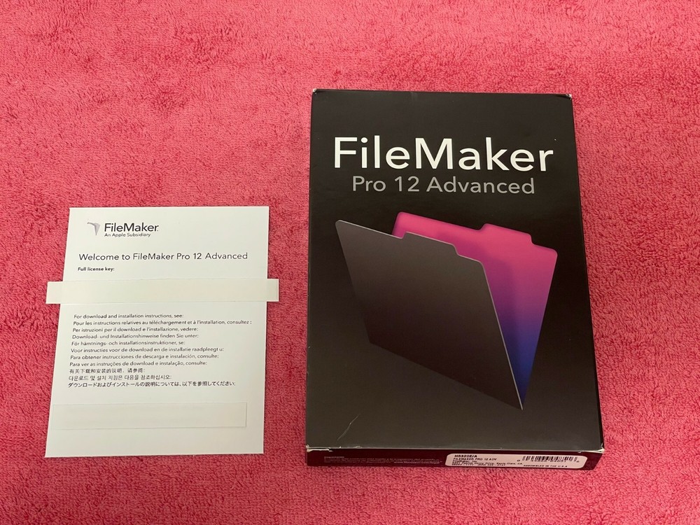 FileMaker Pro 12 Advanced License Key Card for Mac & Windows, FULL VERSION