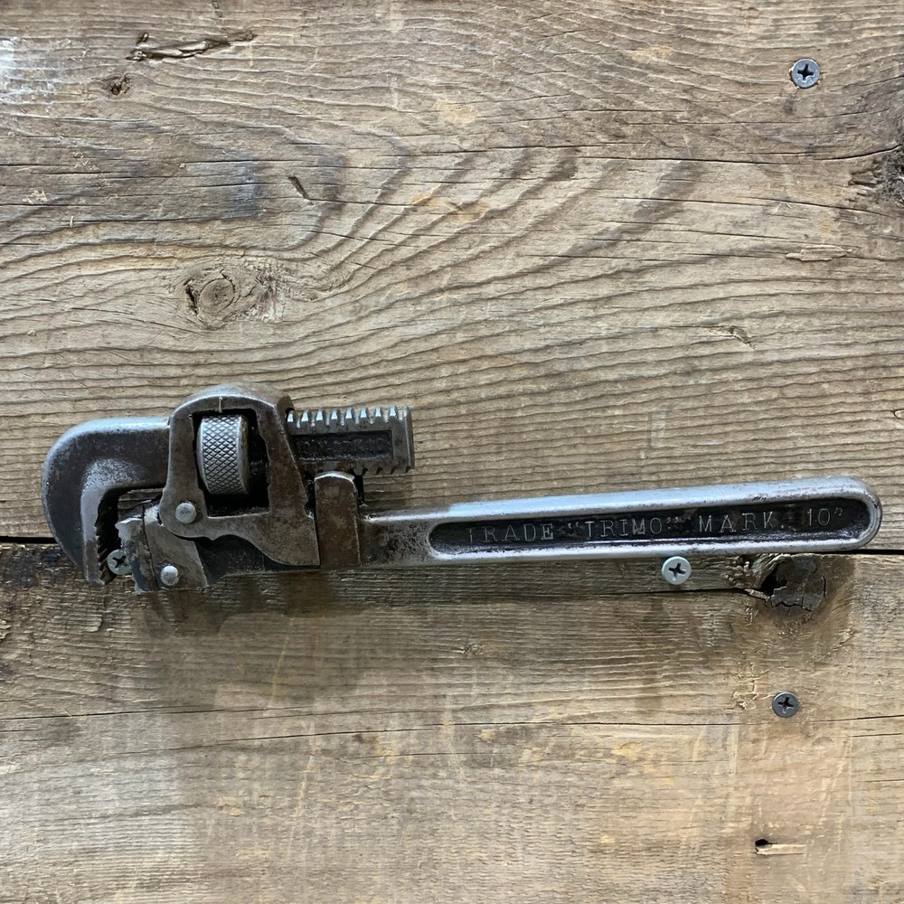 Early 1900s Trimo, 10" Pipe Wrench
