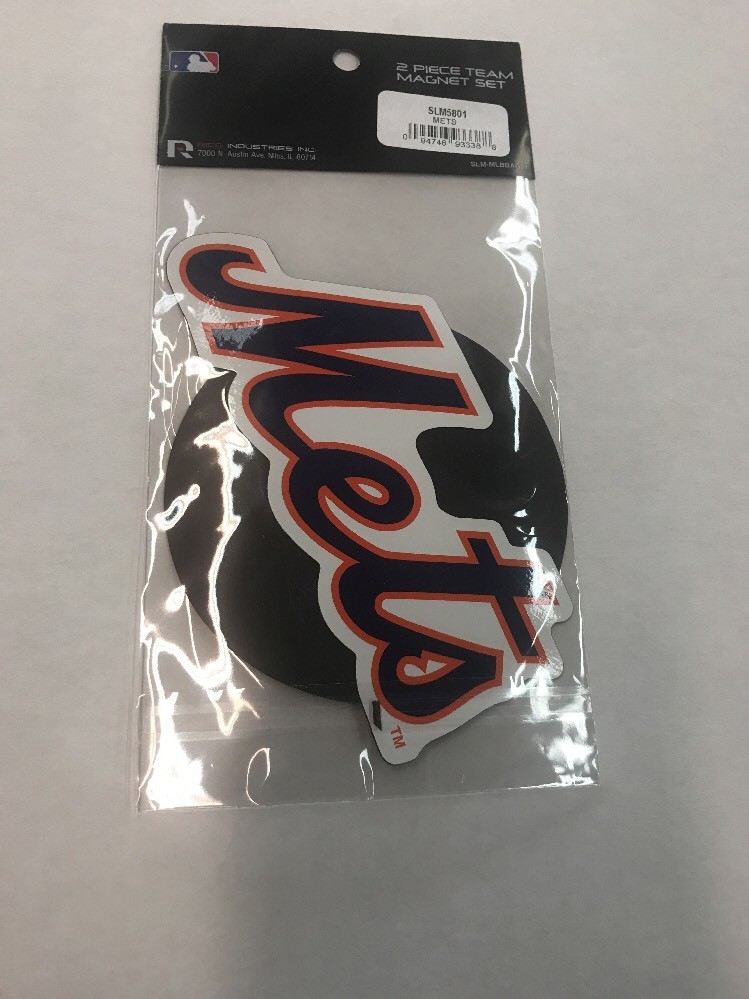 H2) NEW YORK METS 2 PIECE TEAM MAGNET SET MLB
