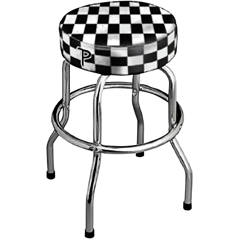 Perri's 24" Black and White Checkered Bar Stool