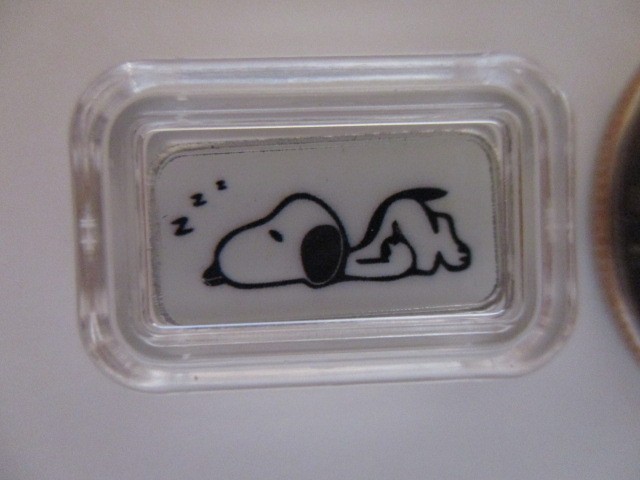 Sleeping Snoopy 1 Gram .999 Fine Silver Bar