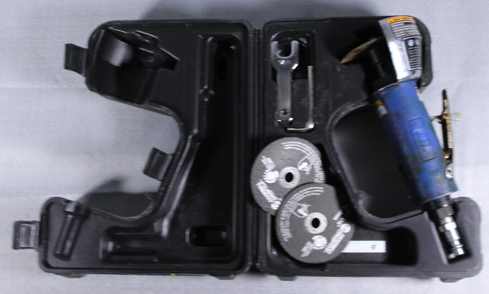 CAMPBELL HAUSFELD AIR CUT OFF TOOL, With Case, 2 Wheels, Tools