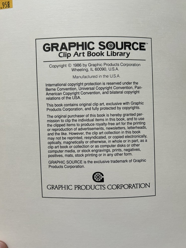 Graphic Source Clip Art Book Decorative Borders and Frames 1986, New
