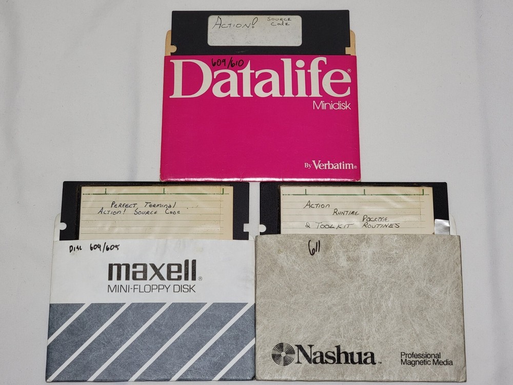 Action Atari 400 800 OSS Programming Language w/ Toolkit Run Time Disk + Manuals