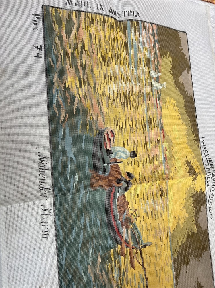 needlepoint canvas handpainted