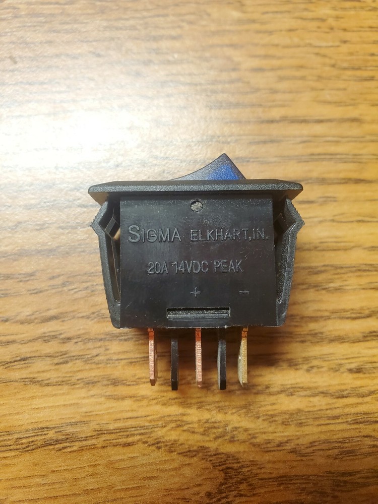SIGMA ON/OFF LIGHT SWITCH LIGHTS BLUE 3 PRONG RV