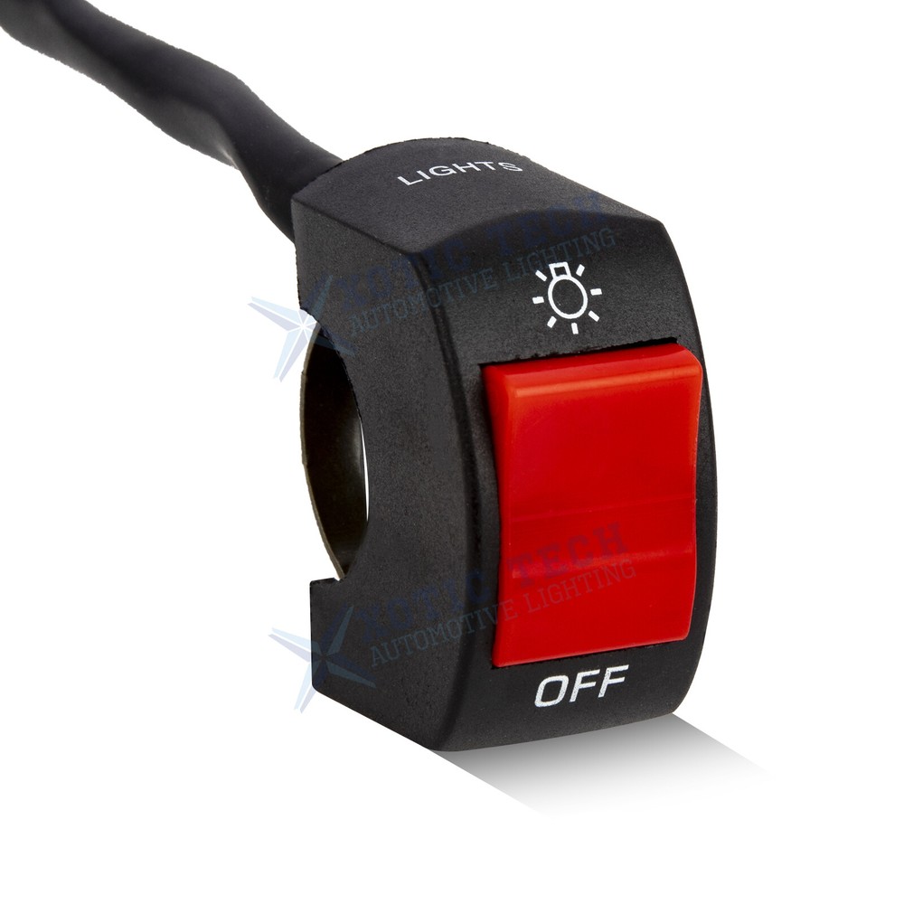 7/8inch Motorcycle Handlebar Switch Control Mount LED Headlight On/Off Button