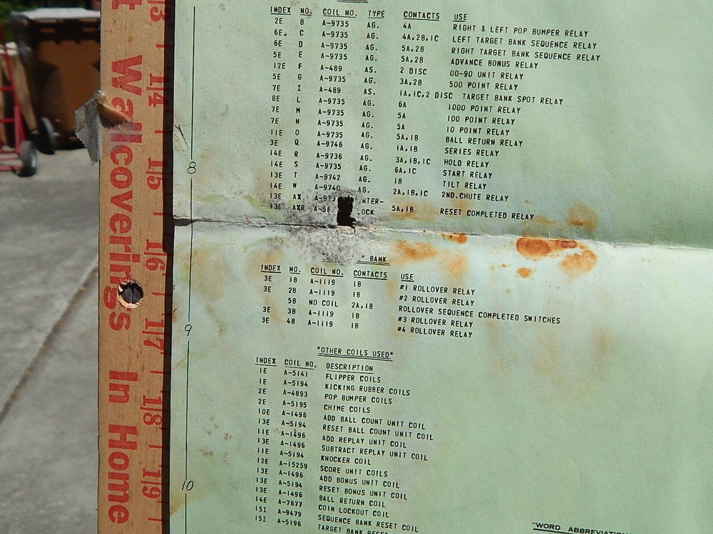 1975 Gottlieb ABRA CA DABRA Service Schematic