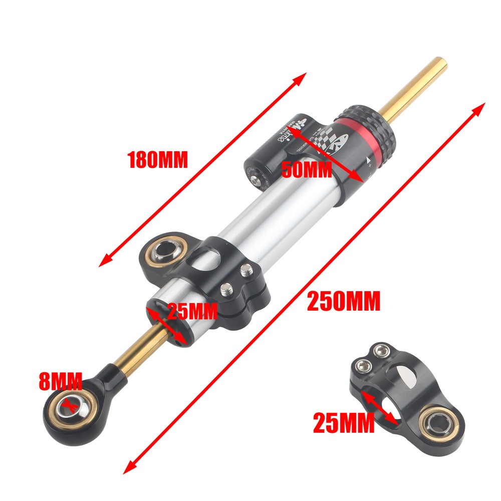 Universal Steering Damper Stabilizer Linear Reversed Safety Control Motorcycle·