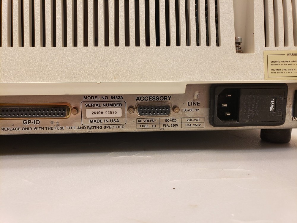 HP 8452A Diode Array Spectrophotometer Lab Test Equipment