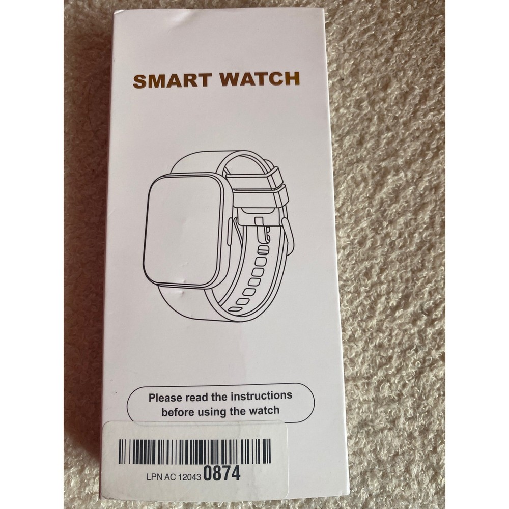 Black smartwatch iOS and android open box new never used