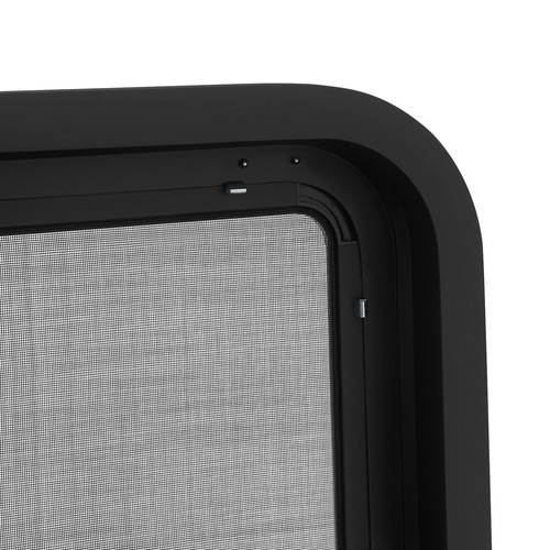 RV Exit Window W/ Trim Ring and Screen, 22" x 15" Push Out Glass Camper Window