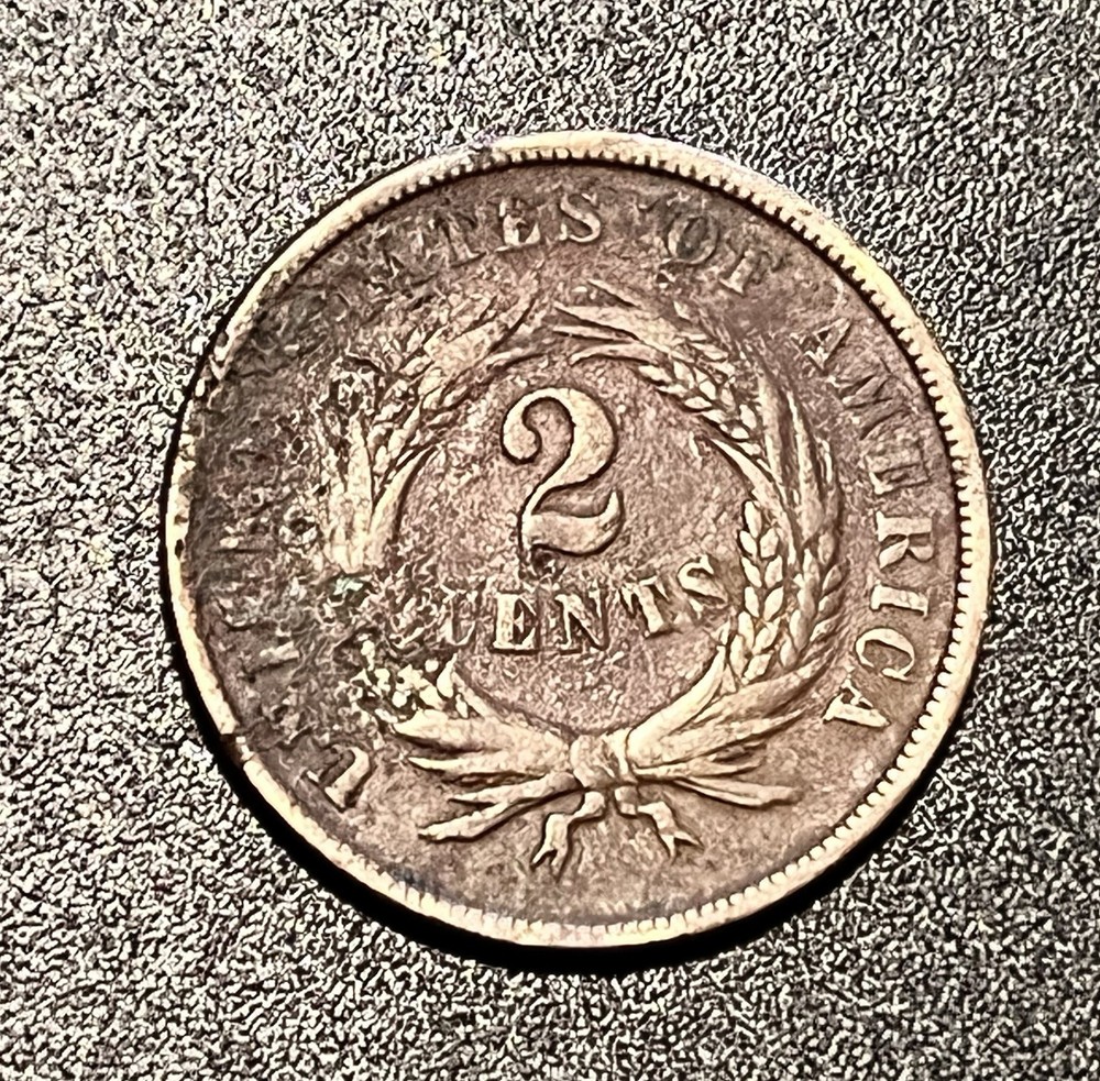 1867 Two Cents FINE Details