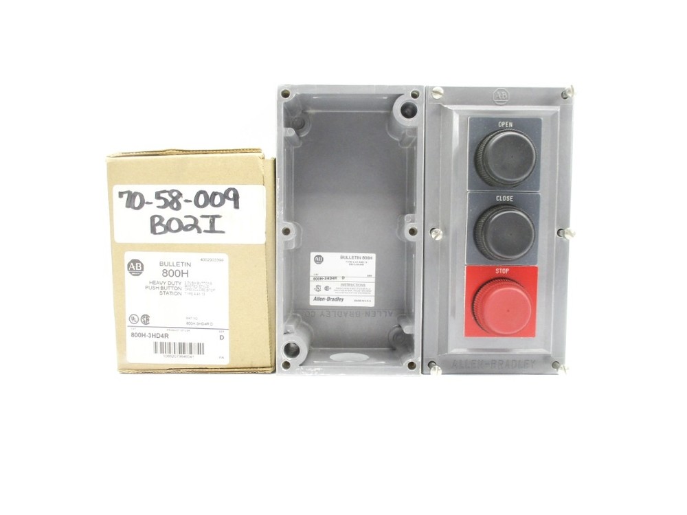 ALLEN BRADLEY 800H-3HD4R SER. D (BR/WH) NSMP