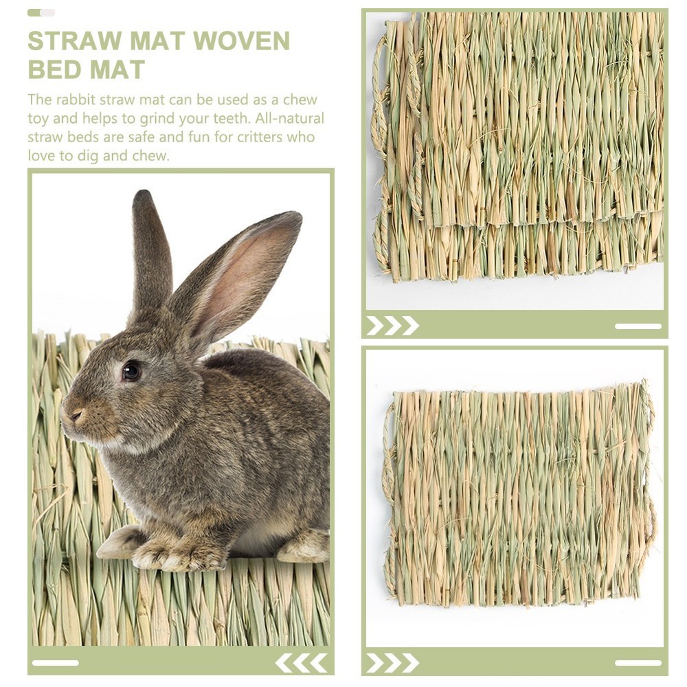 5 Pcs Grass Mat for Rabbit Small Pets Mats Cage Pad