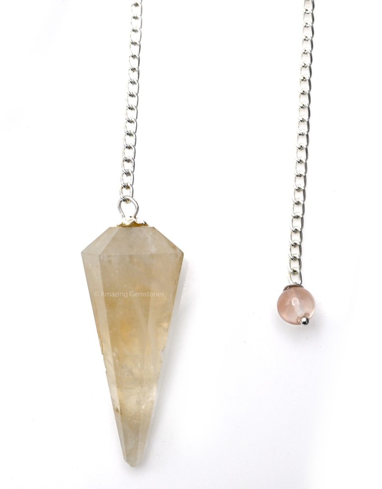 Citrine Dowsing Crystal Pendulum