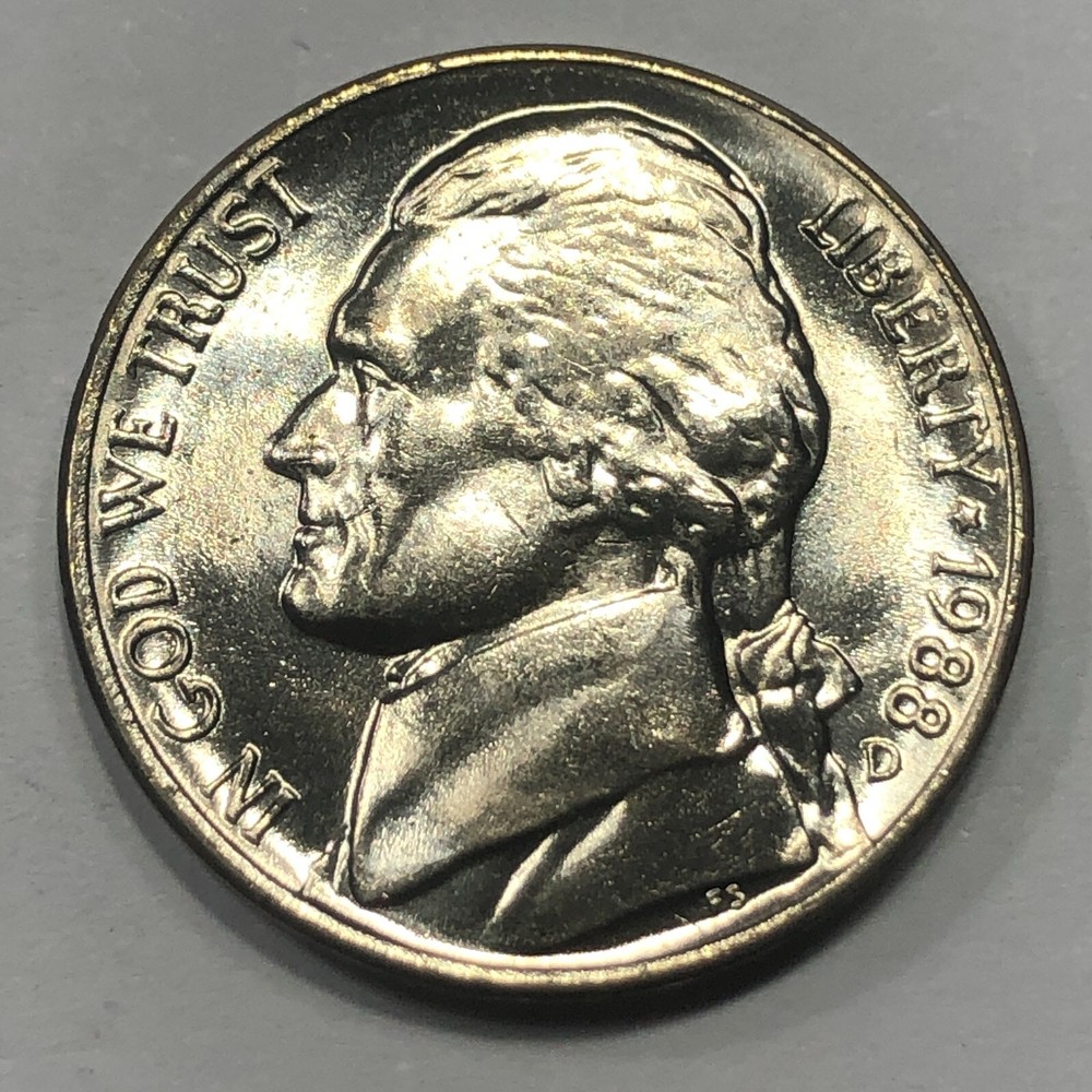 1988 P&D Set - Jefferson 5 cent - Uncirculated