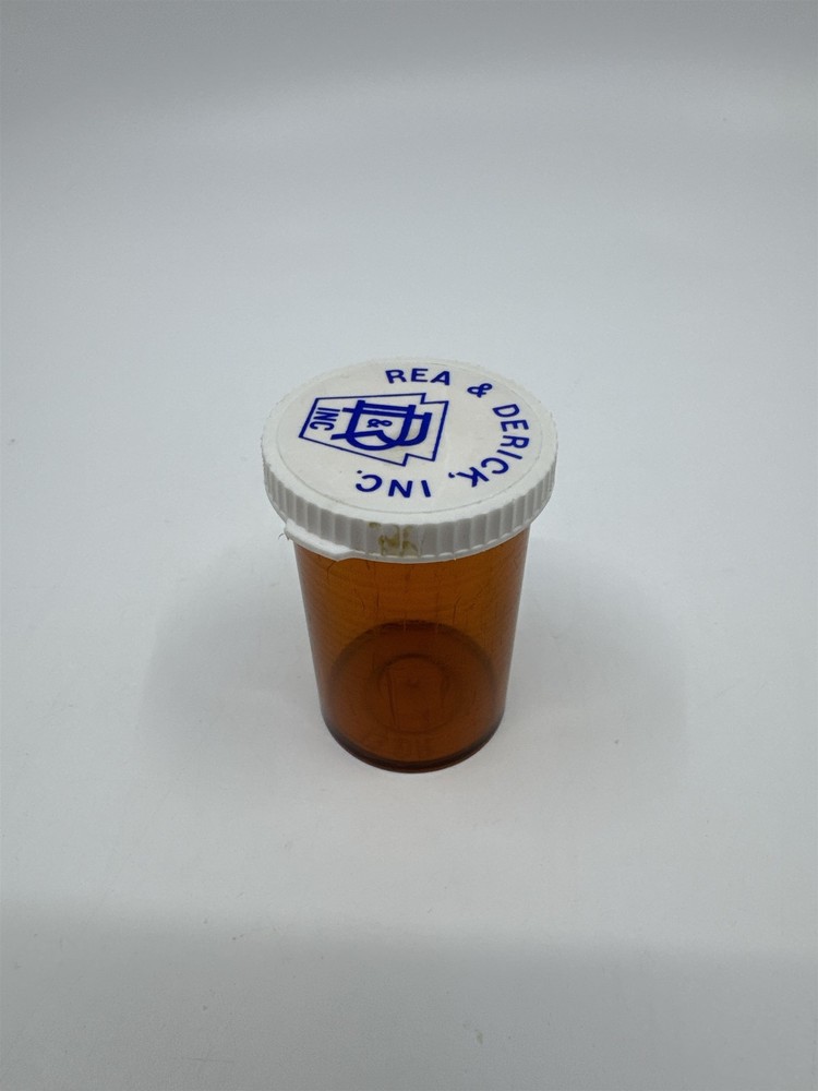 Vintage Nostalgic Defunct Rea & Derick Empty Pill Bottle Organizer