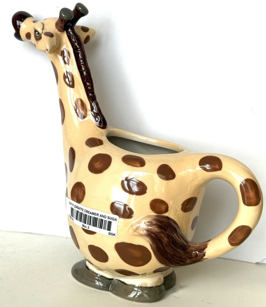 Giraffe Creamer & Sugar Set By Blue Sky Clayworks Ceramic