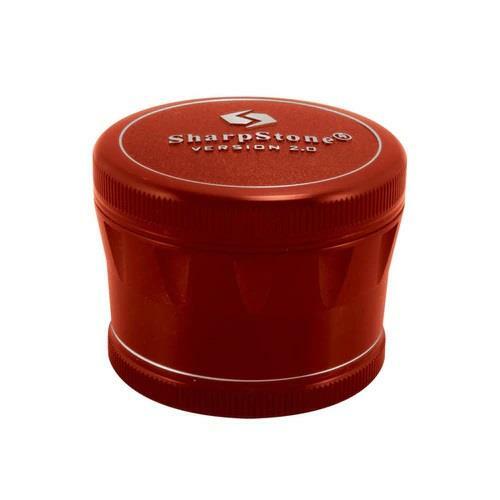 SharpStone V2 Hard Top 4 Piece 2.5” Herb / Spice Grinder RED AUTHENTIC