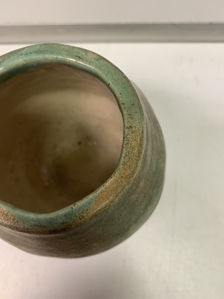 Vintage Handmade Stoneware Pot with Lid
