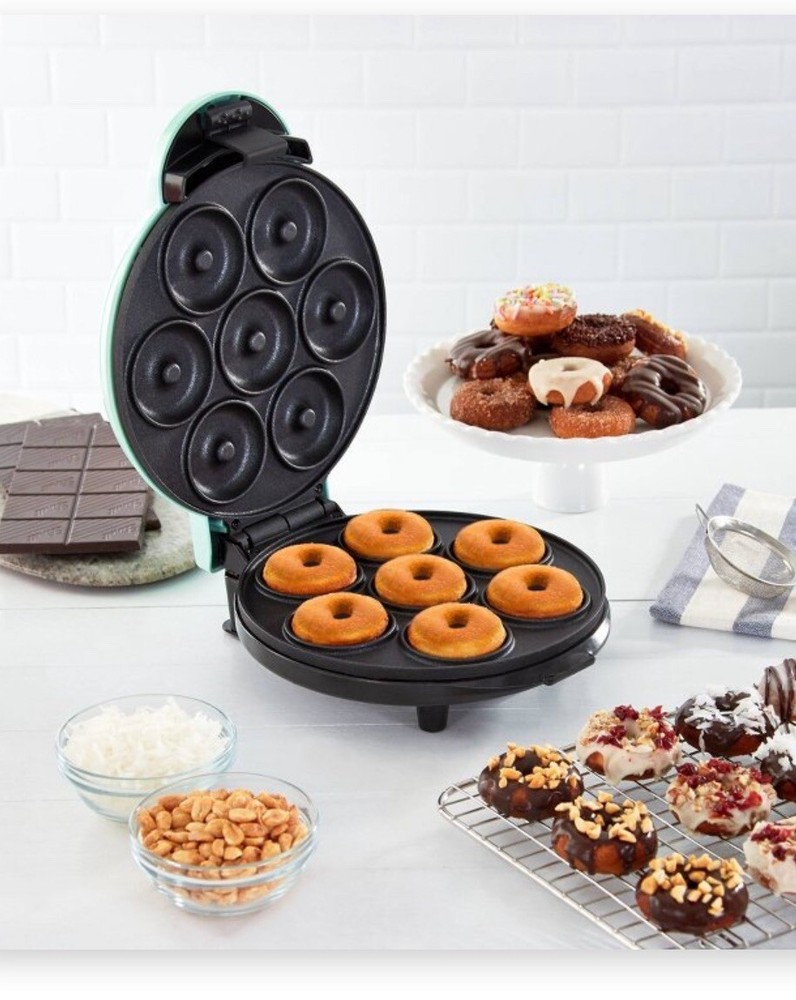 DASH Express MINI DONUT MAKER Non-Stick Donut Making Machine NEW