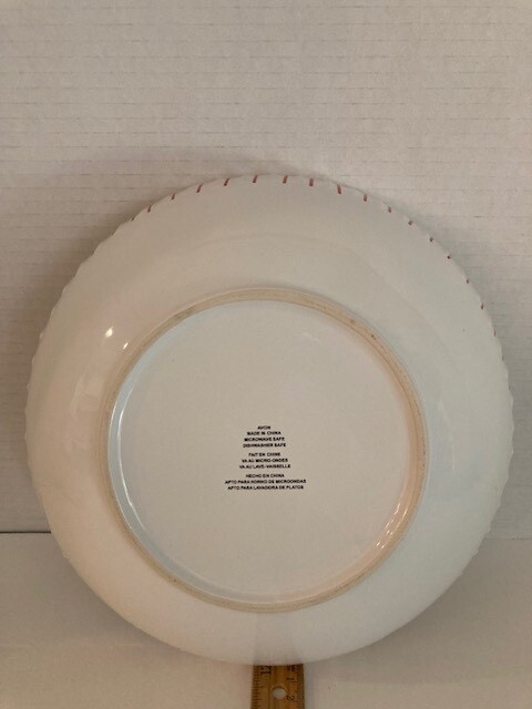 Avon Red Woods Ceramic Bowl 9 3/4"