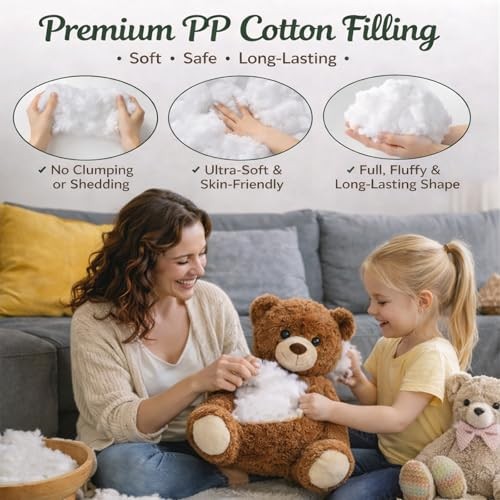 Pillow Stuffing 2.5lb/40oz, Polyfill Stuffing for Stuffed Animals, 2.5 Pounds