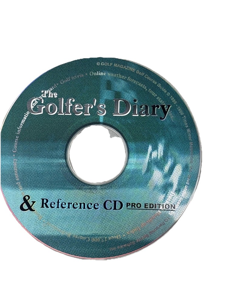 THE GOLFER'S DIARY & REFERENCE CD Pro Edition (1999, Golf, PC Computer CD) C2