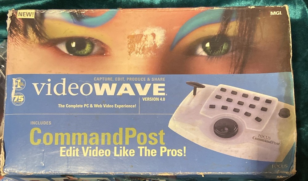 Vintage VIDEOWAVE COMMANDPOST PC & Web Video Editor Version 4.0/NEW/Unused