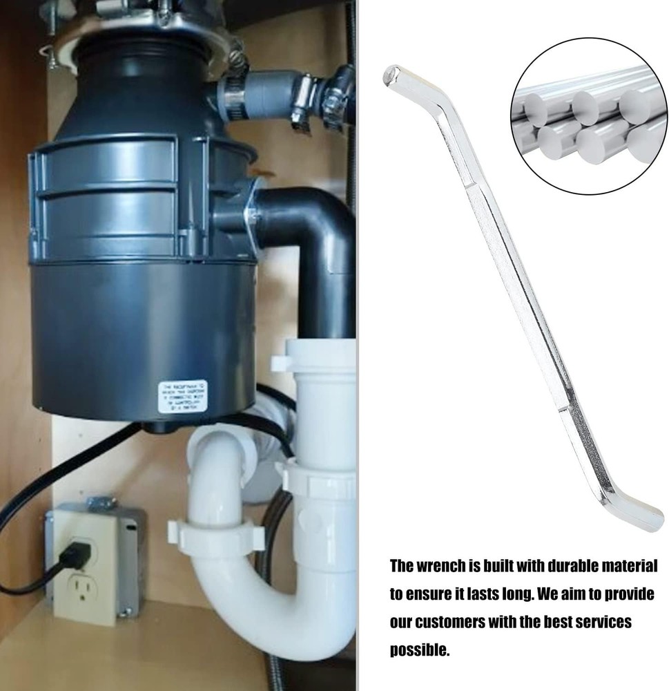 Silver Garbage Disposal Allen Wrench Tool for Quick Fixes and Repairs