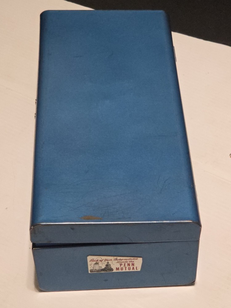 Bemis & Call Metal Combination Lock Box Sesamee Policy Box Penn Mutual W/Code