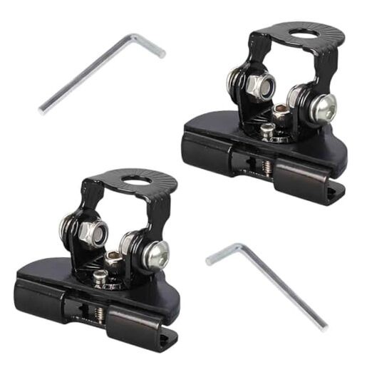 2PCS LED Light Bar Mounting Brackets, Adjustable Hood Work Light Base Silver