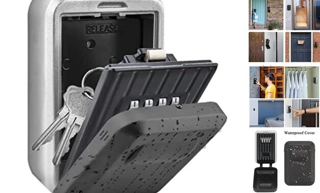 BenRich Key Safe Box Waterproof with Combination Lock 4 Digit - Resettable