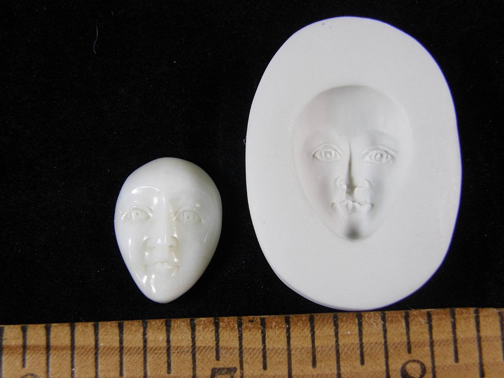 Goddess Face Open Eyes Polymer Clay Mold (#MD1342)